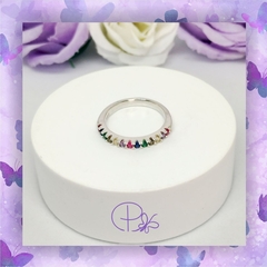 Anillo cubic de colores