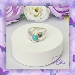 Anillo de piedra natural turquesa