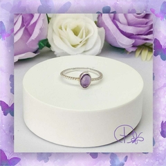 Anillo de piedra Amatista