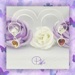 Aros pasante de cristal