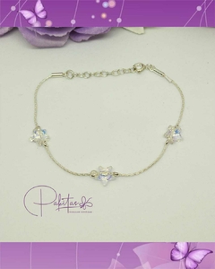 Pulsera de cristal y plata