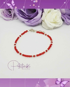 Pulsera de cristal y plata
