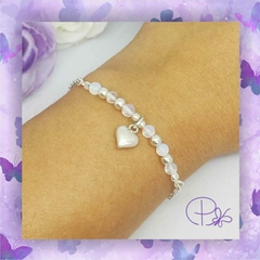 Pulsera de cristal y plata