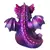 Incensário Cascata Dragão Baby Roxo 12cm na internet