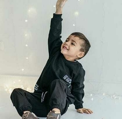 Buzo Black Happy Life - Juli Kids