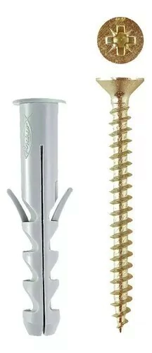 Tarugo Con Tope Fischer Sa 8 Y Tornillo Fix 5 X 45 Mm Bolsa Por 10 Unidades - tienda online