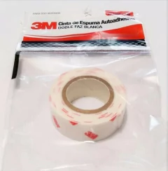 Cinta Doble Faz 3m Bifaz Blanca Autoadhesiva 16 Mm X 1m