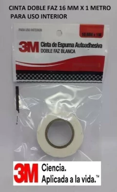 Cinta Doble Faz 3m Bifaz Blanca Autoadhesiva 16 Mm X 1m en internet