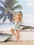 Pareô curta + biquíni estampado - IMP PRAIA & FITNESS