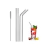 Sorbetes Bombillas De Acero Pack x4 2 Curvo y 2 Recto Con Cepillo - tienda online