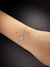 Pulseira de prata círculo vazado cravejado