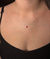 Conjunto de prata colar e brinco coração rubi vermelho na internet
