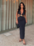Vestido Midi Recortes Ayla - comprar online