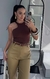Blusa Recorte Marrom Jade - Leticia Assunção
