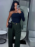 Calça Alfaiataria Cinto Verde - comprar online
