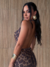 Vestido Gola Boba Tule Animal Print - comprar online