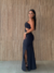 Imagem do Vestido Longo Recortes Preto