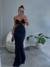 Vestido Longo Recortes Preto - Leticia Assunção