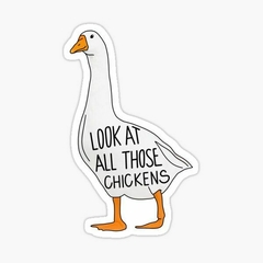 Sticker look at all those chickens