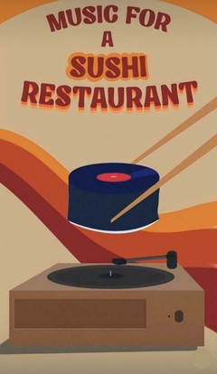 Poster music for a sushi restaurant