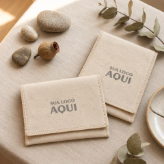 100 Envelopes em Algodão Cru - 10x15cm