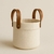 Mini Cachepot Liso c/ alças em couro