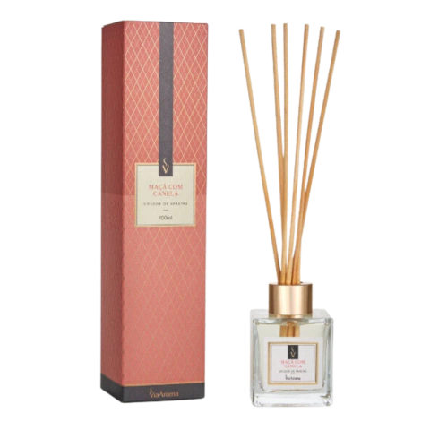 Difusor de Varetas Maçã com Canela - Via Aroma 100ml