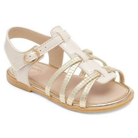 Sandália off com dourado - comprar online