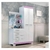 Roupeiro Solteiro com Espelho 2 Portas 4 Gavetas Melissa Acp Móveis Flex Color Branco - comprar online