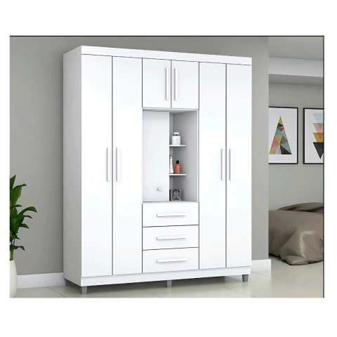 Roupeiro Kronos 100% MDF 7 Portas 3 Gavetas Móveis Lumar na internet