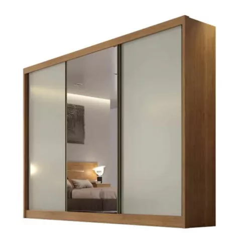 Roupeiro Sollo 3 Portas c/ Espelho 100% Mdf - loja online
