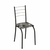 Conjunto de Mesa Rio 4 Cadeiras Preto Martelado Tampo Granito - Sheila Eletros