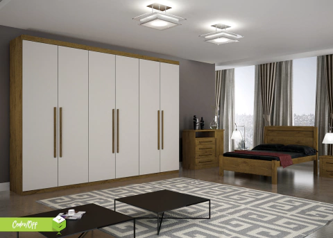Roupeiro Sonata Plus 6 Portas 6 Gav. 100% Mdf na internet