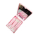 Mini Espelho Portátil Com 5 Pcs Pincéis De Maquiagem Rosa Dobrável - comprar online