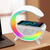 Caixa de Som G-Speaker Carregador Sem Fio Bluetooth RGB Lâmpada De Mesa LED Atm