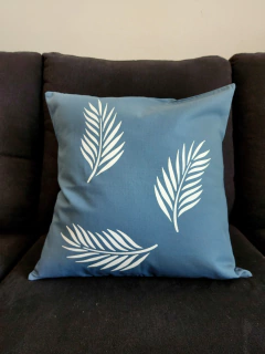 Almohadón Plumas Azul 40x40