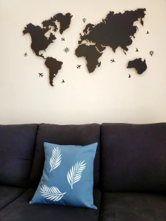 Almohadón Plumas Azul 40x40 - comprar online