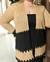 Cardigan Tricot Canelado 2 Tons Plus Size - comprar online