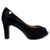 Vizzano Scarpin Peep Toe Salto Quadrado C/ Meia Pata Preto Gloss