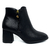 Modare Bota Bico Redondo Salto Bloco C/ Zíper Preto