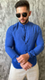 Camisa Azul Masculina na internet