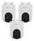 Kit 3 Camaras Color H8c 360 Exterior Wifi 1080p Sirena Luz