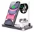 Imagen de CARGADOR QI INALAMBRICO PARA APPLE 4 EN 1 + CABLE USB NEGRO