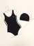 MAIÔ KIDS NATAÇÃO COM TOUCA PRETO 40812 - comprar online