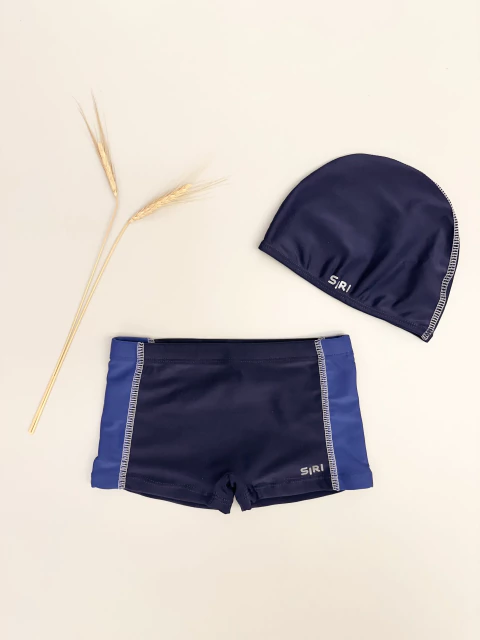 SUNGA KIDS NATAÇÃO COM TOUCA MARINHO 40796 - comprar online
