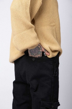 Pantalón Cargo QUANT Negro - MAN ESTILO UNICO