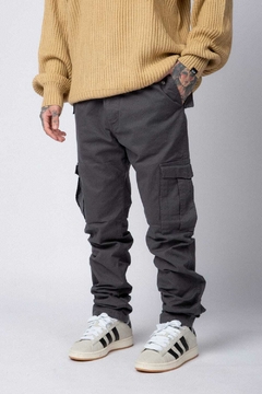 Pantalon Cargo QUANT Gris Topo