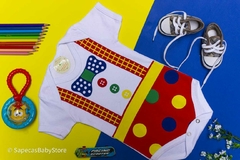 Body Bebê Sapecas Baby Palhacinho
