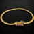 Pulseira Grumet Laminada 3,5mm Fecho Nossa Senhora Cravejada 7,0g Banhado A Ouro 18k
