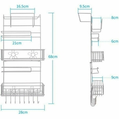 ORGANIZADOR DE COCINA COLGANTE PORTA ROLL FILM - comprar online